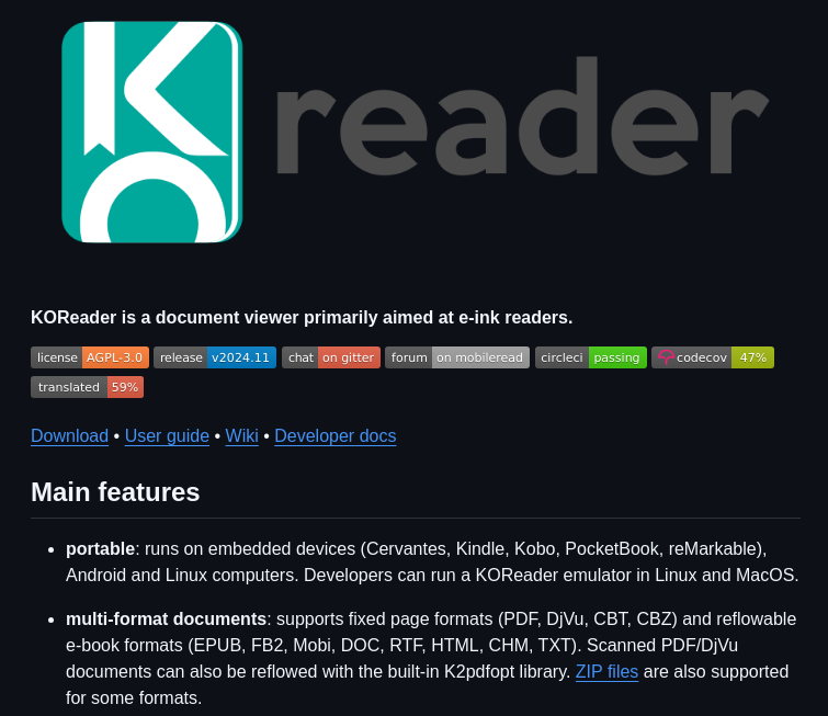 Koreader Koreader screenshot