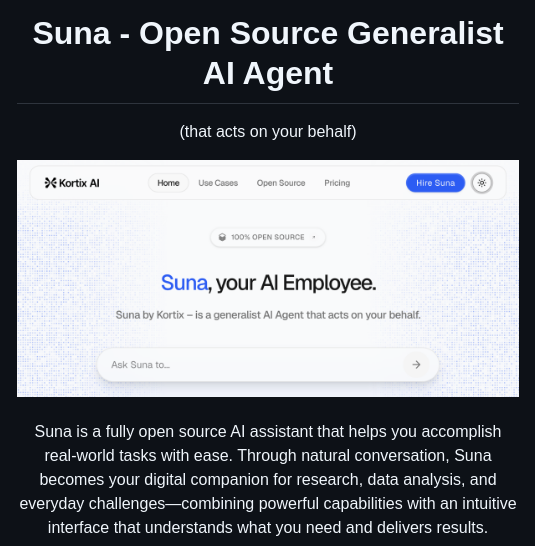 Kortix Ai Suna screenshot