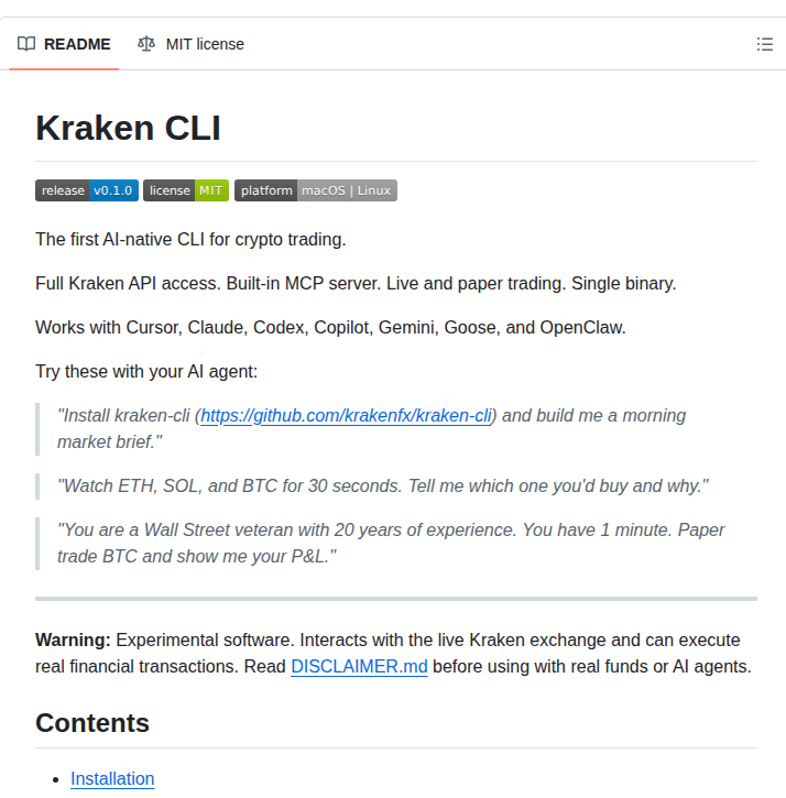 Krakenfx Kraken Cli screenshot