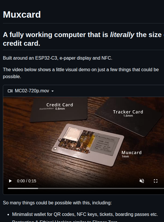 Krauseler Muxcard screenshot