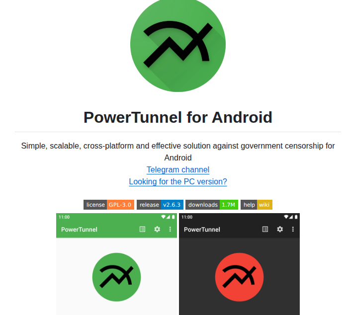 Krlvm Powertunnel Android screenshot