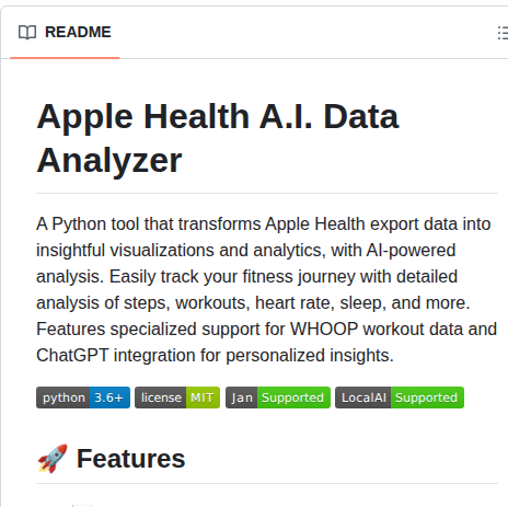 Krumjahn Applehealth screenshot