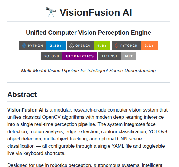 Kshitiz Arc Vision Fusion screenshot