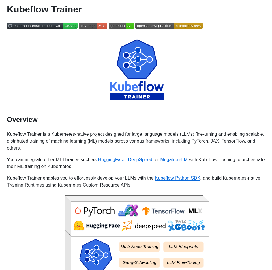 Kubeflow Trainer screenshot