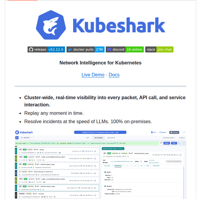 Kubeshark Kubeshark screenshot