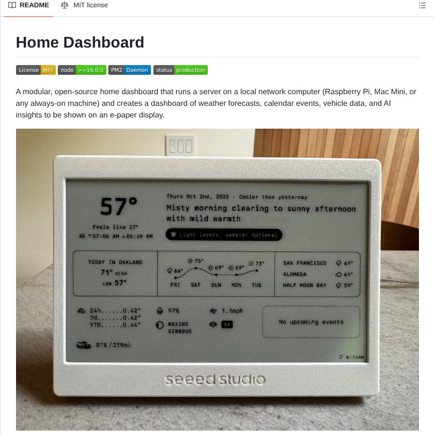 Kyleturman Home Dashboard screenshot