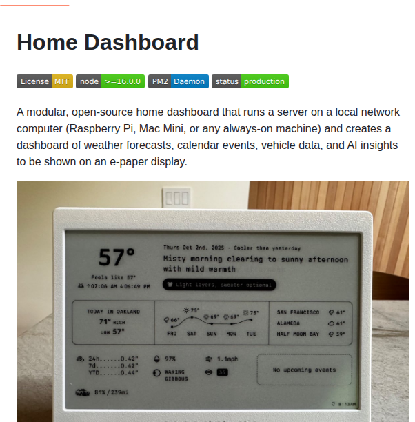 Kyleturman Home Dashboard screenshot