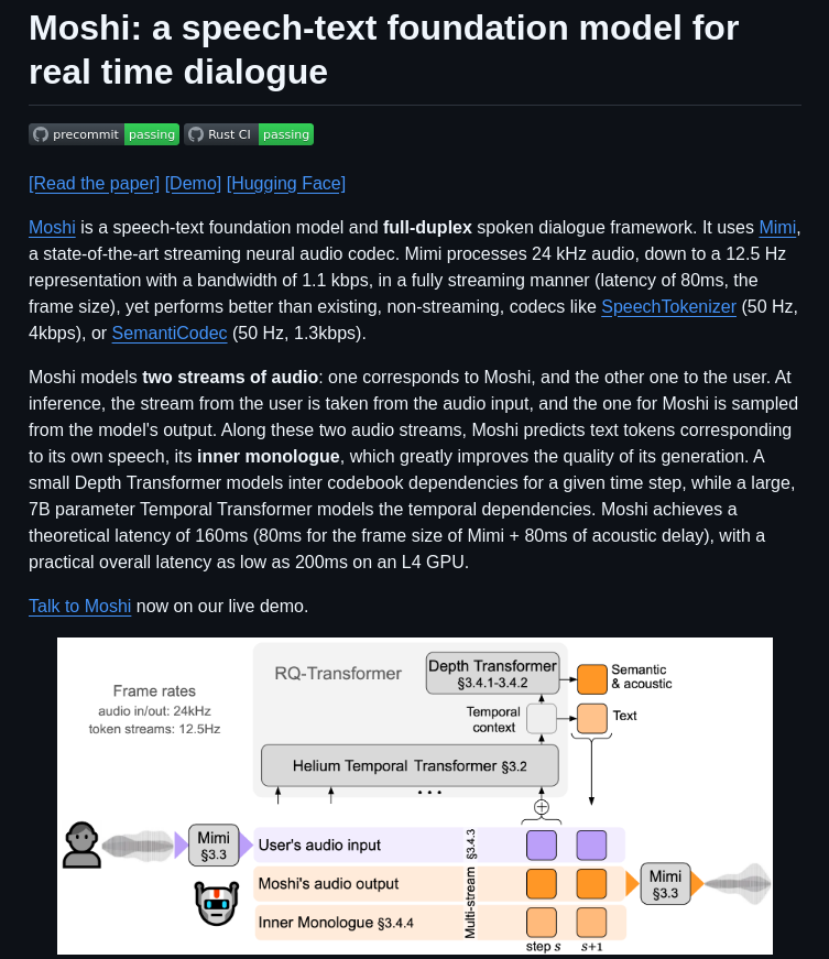 Kyutai Labs Moshi screenshot