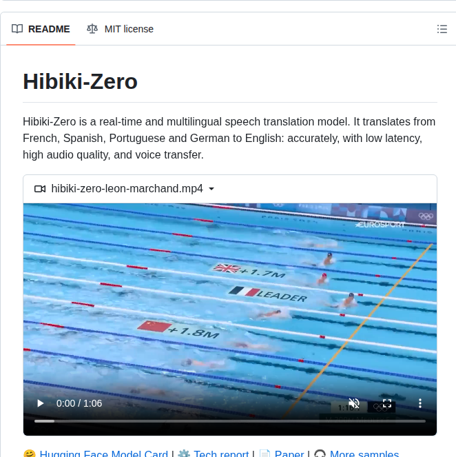 Kyutai Labs Hibiki Zero screenshot