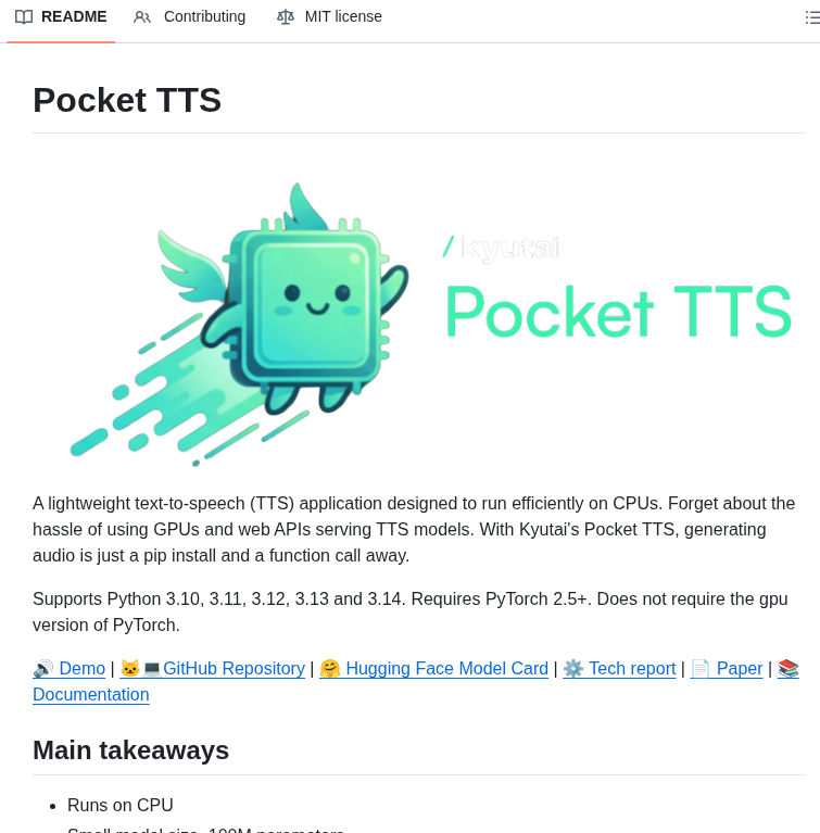 Kyutai Labs Pocket Tts screenshot