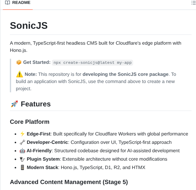 Lane711 Sonicjs screenshot