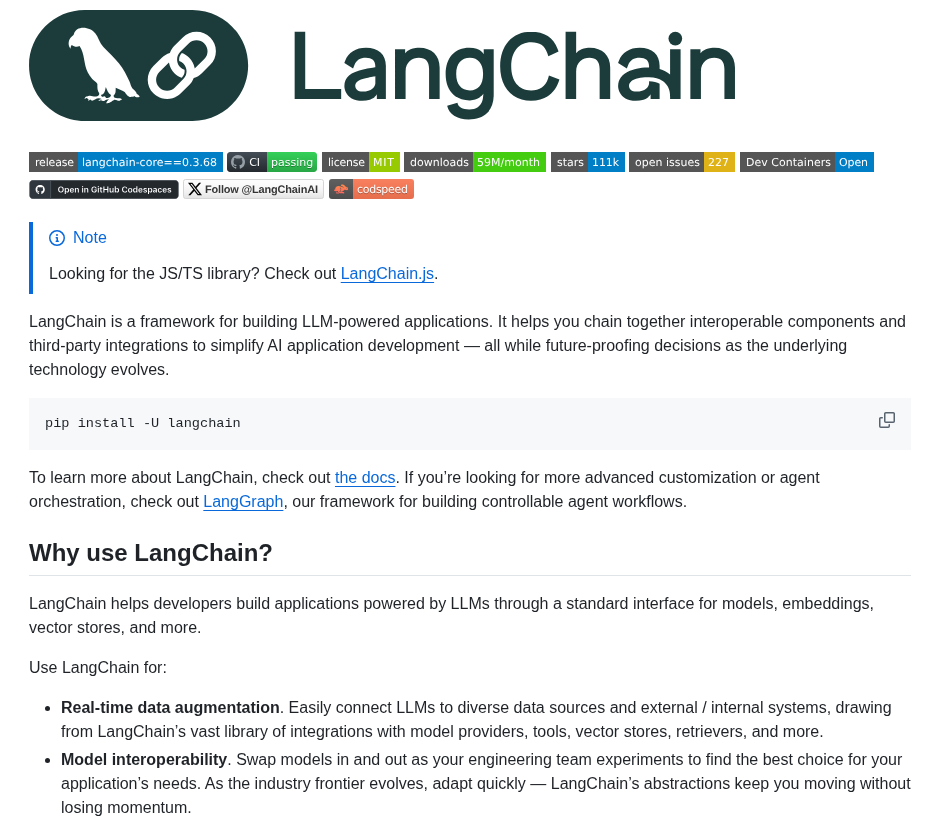 Langchain Ai Langchain screenshot