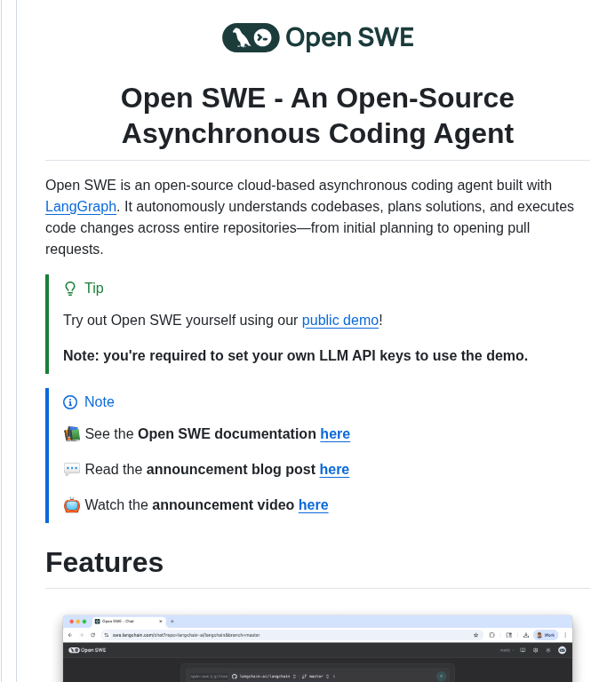 Langchain Ai Open Swe screenshot
