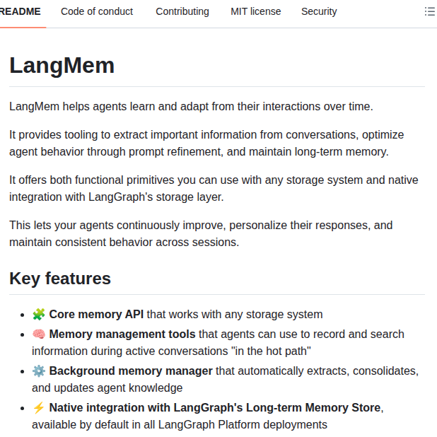 Langchain Ai Langmem screenshot