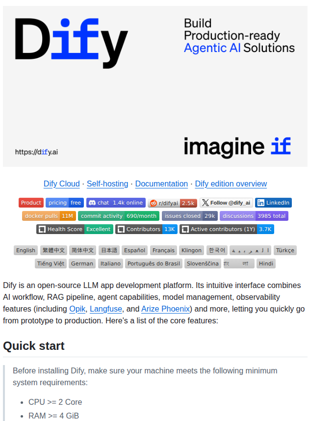 Langgenius Dify screenshot