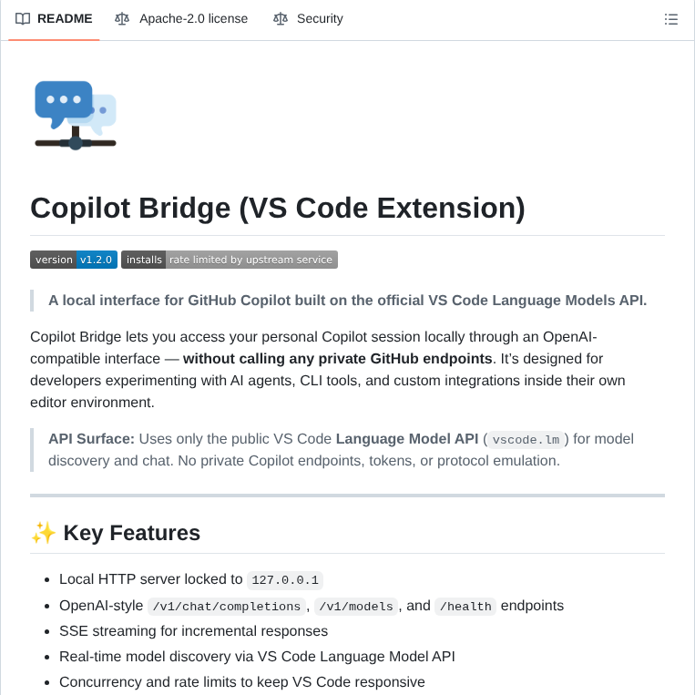 Larsbaunwall Vscode Copilot Bridge screenshot