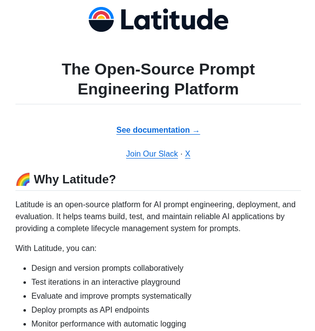 Latitude Dev Latitude Llm screenshot