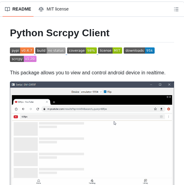 Leng Yue Py Scrcpy Client screenshot
