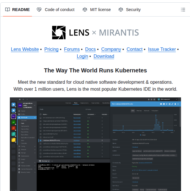 Lensapp Lens screenshot