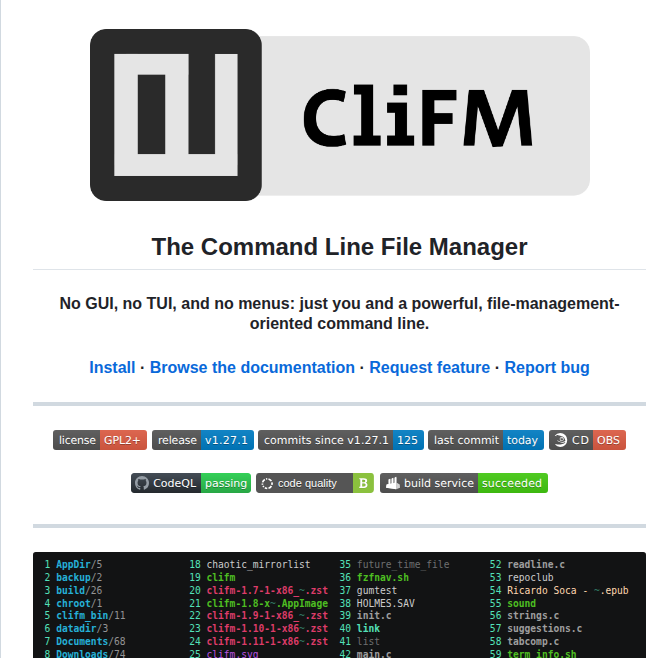 Leo Arch Clifm screenshot