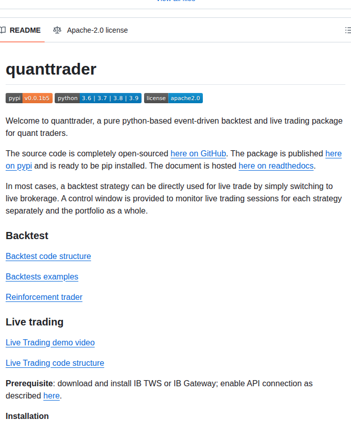 Letianzj Quanttrader screenshot