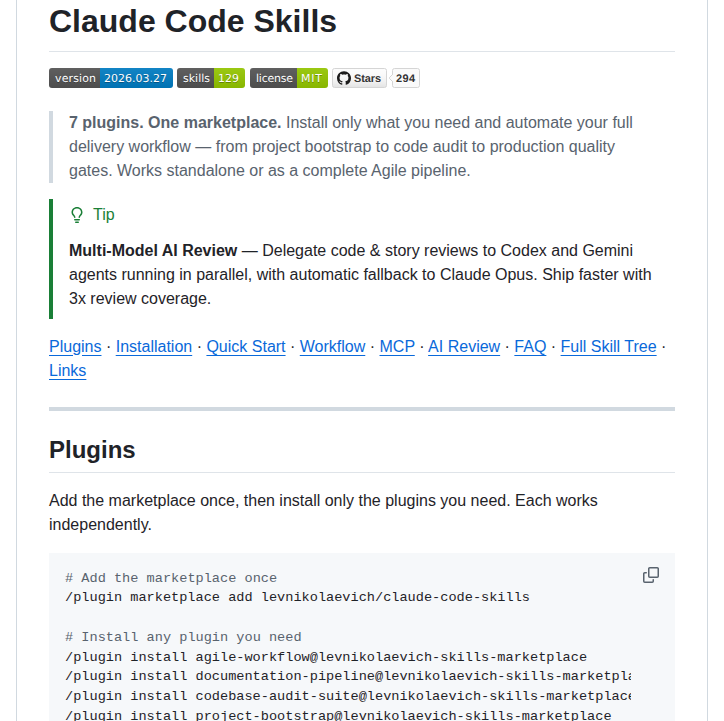 Levnikolaevich Claude Code Skills screenshot
