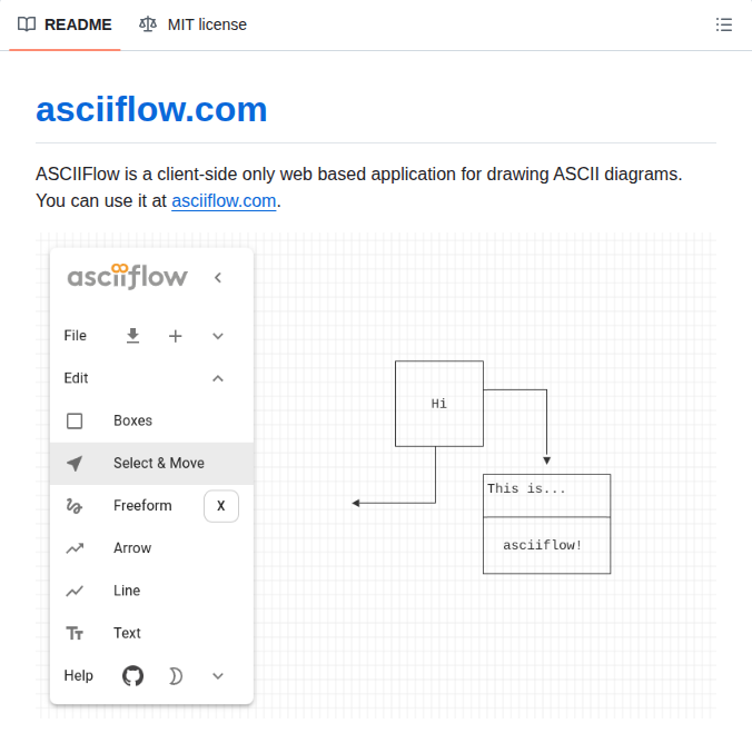 Lewish Asciiflow screenshot