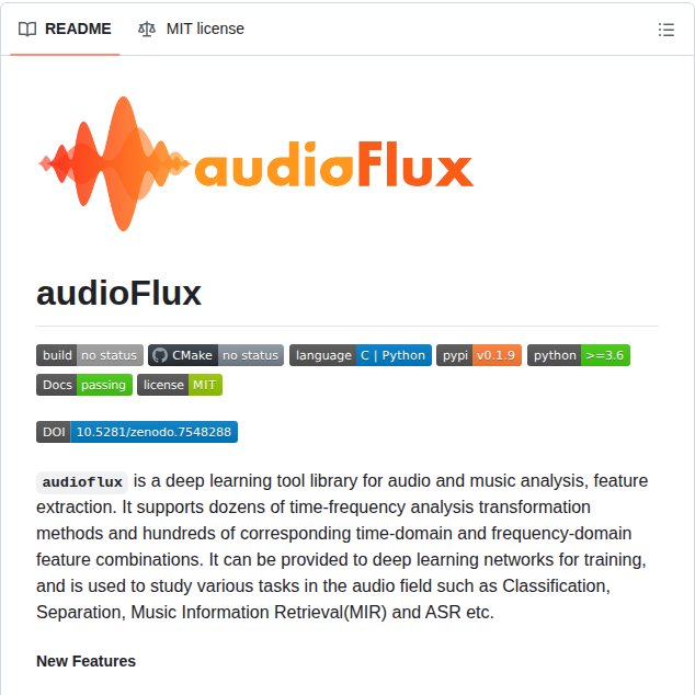 Libaudioflux Audioflux screenshot