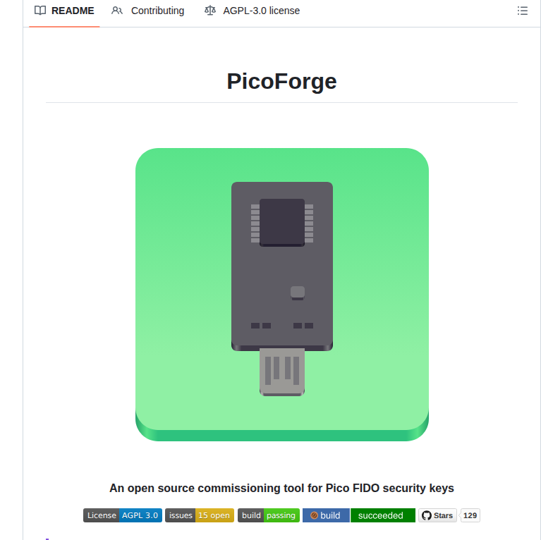 Librekeys Picoforge screenshot