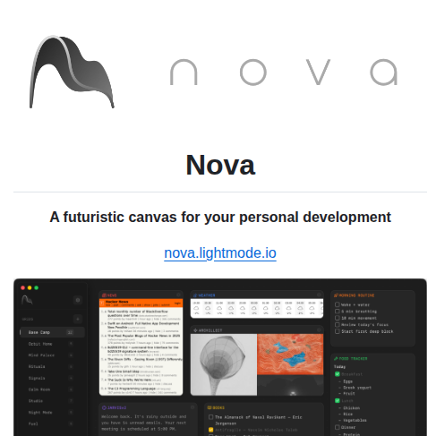 Lightmode Laboratories Nova screenshot