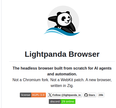 Lightpanda Io Browser screenshot