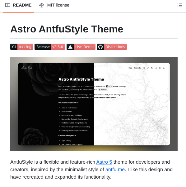 Lin Stephanie Astro Antfustyle Theme screenshot