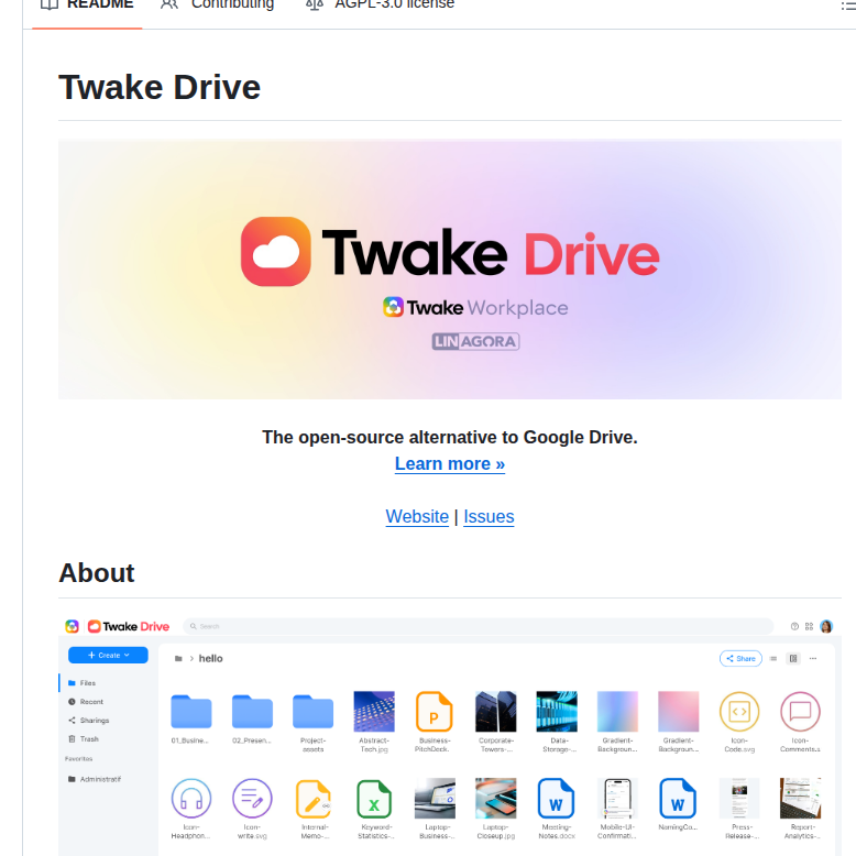 Linagora Twake Drive screenshot