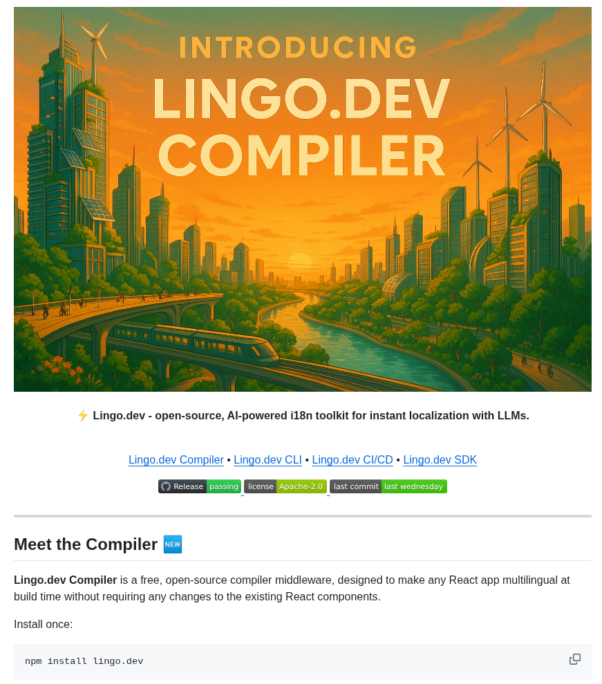 Lingodotdev Lingo.dev screenshot
