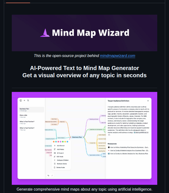 Linus Sch Mind Map Wizard screenshot
