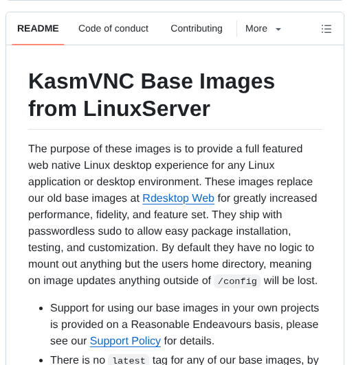 Linuxserver Docker Baseimage Kasmvnc screenshot