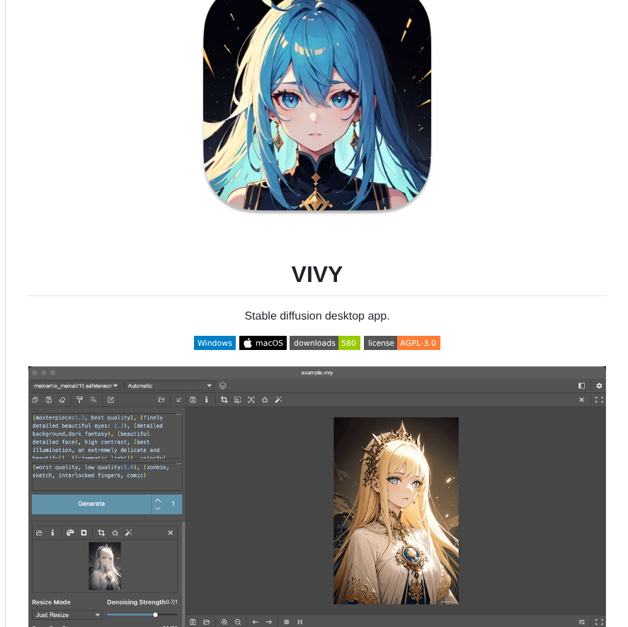 Liriliri Vivy screenshot