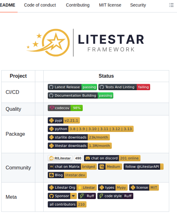 Litestar Org Litestar screenshot