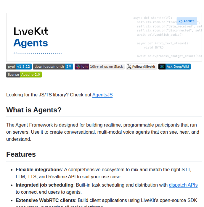 Livekit Agents screenshot