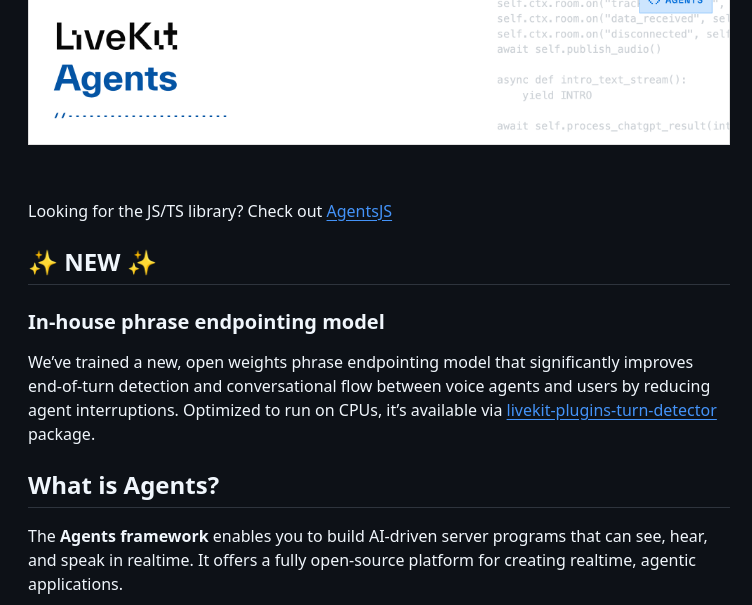 Livekit Agents screenshot