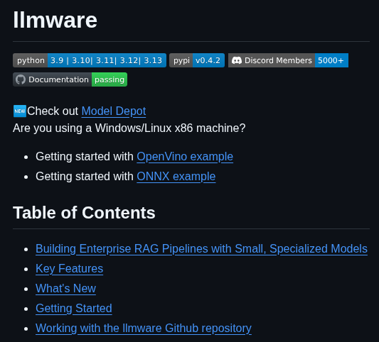 Llmware Ai Llmware screenshot