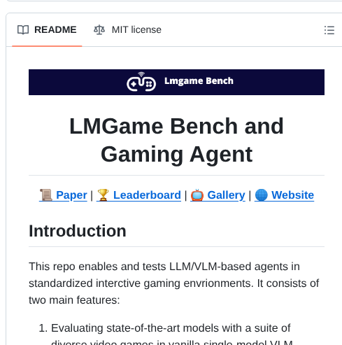 Lmgame Org Gamingagent screenshot