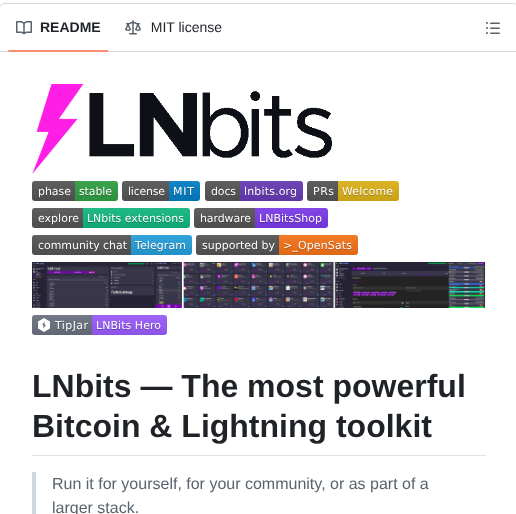 Lnbits Lnbits screenshot