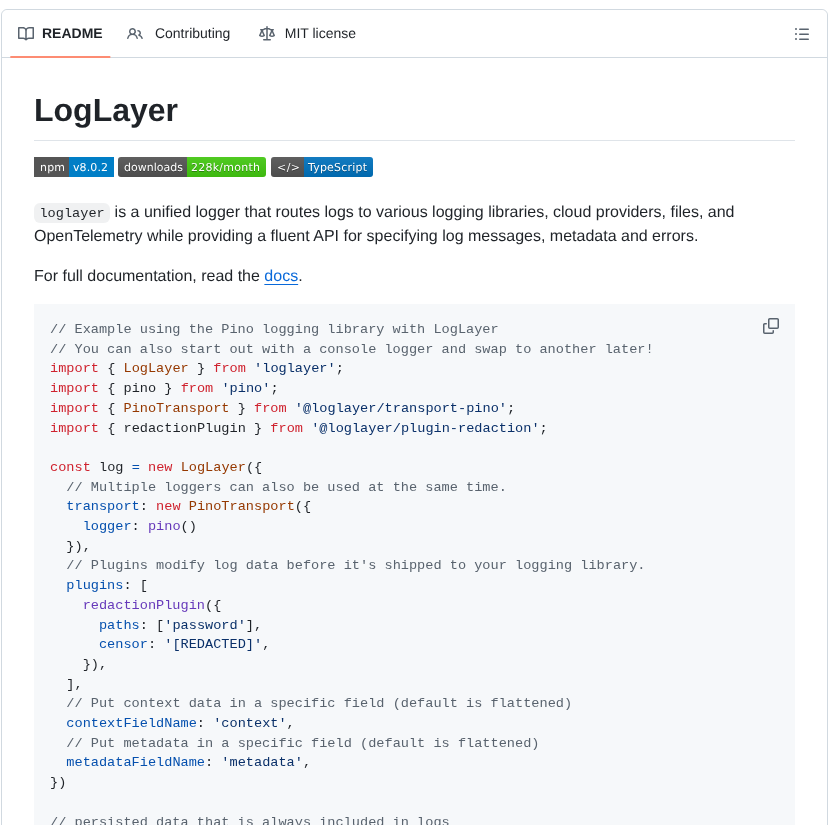 Loglayer Loglayer screenshot