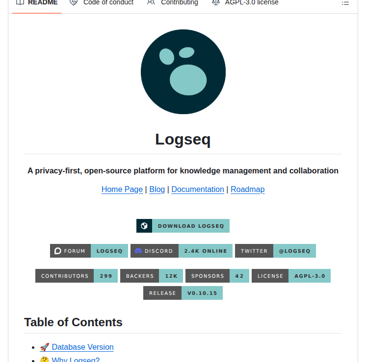 Logseq Logseq screenshot
