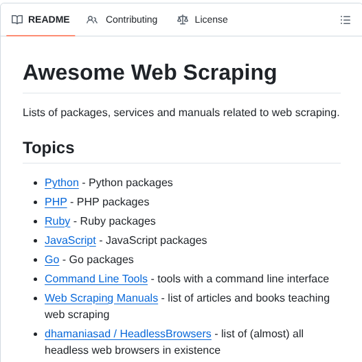 Lorien Awesome Web Scraping screenshot