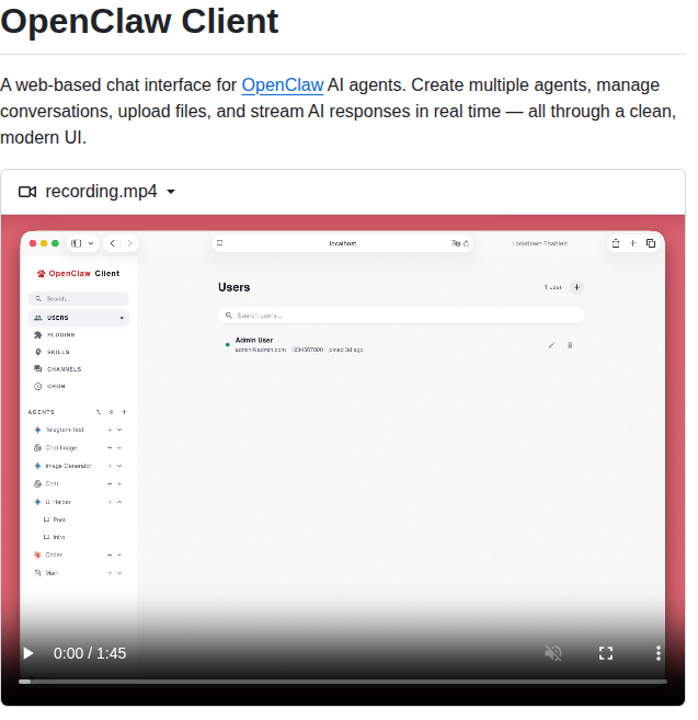 Lotsoftick Openclaw_client screenshot