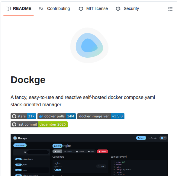 Louislam Dockge screenshot