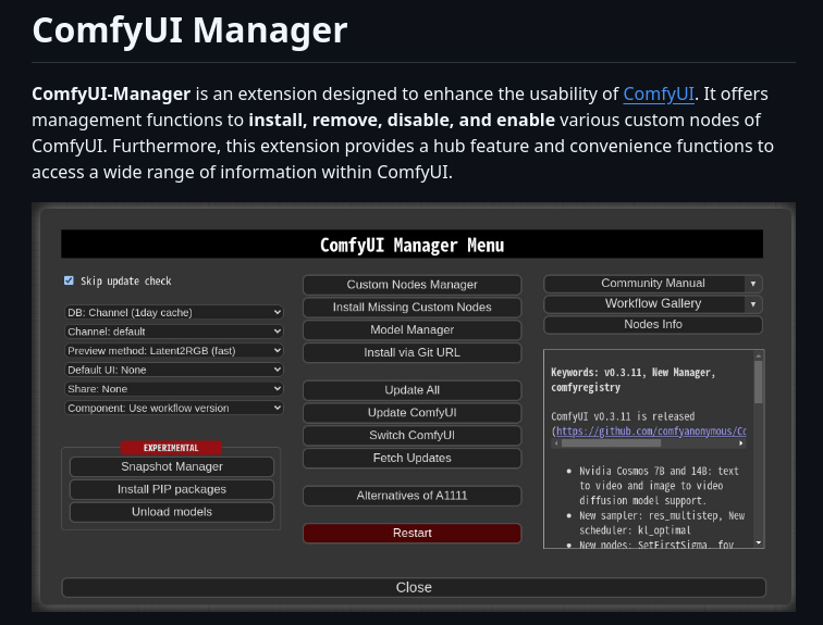 Ltdrdata Comfyui Manager screenshot