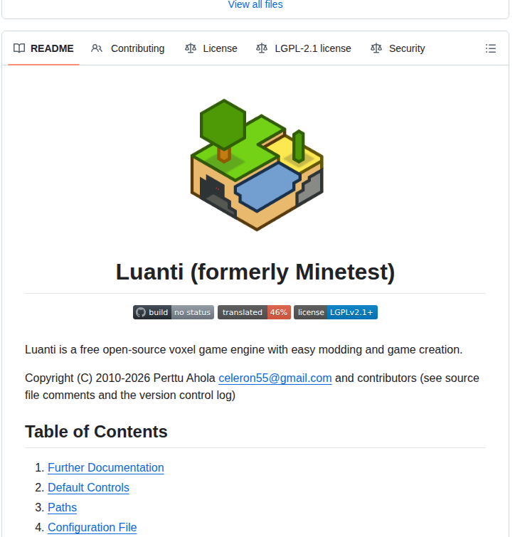 Luanti Org Luanti screenshot